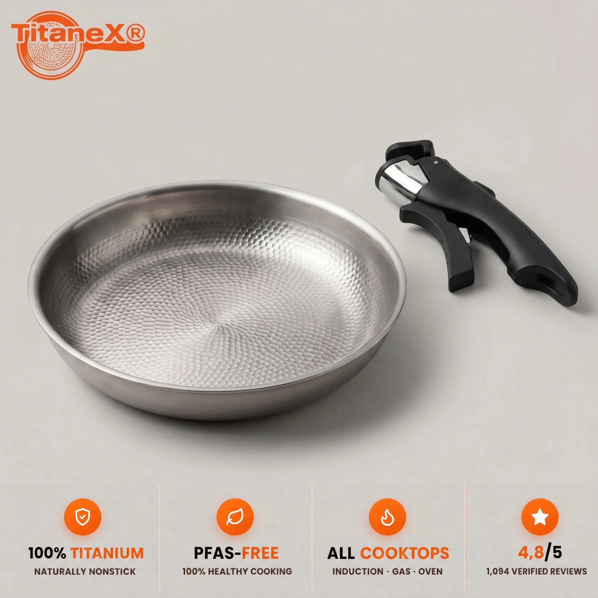 TitaneX® Titanium Nonstick Frying Pan