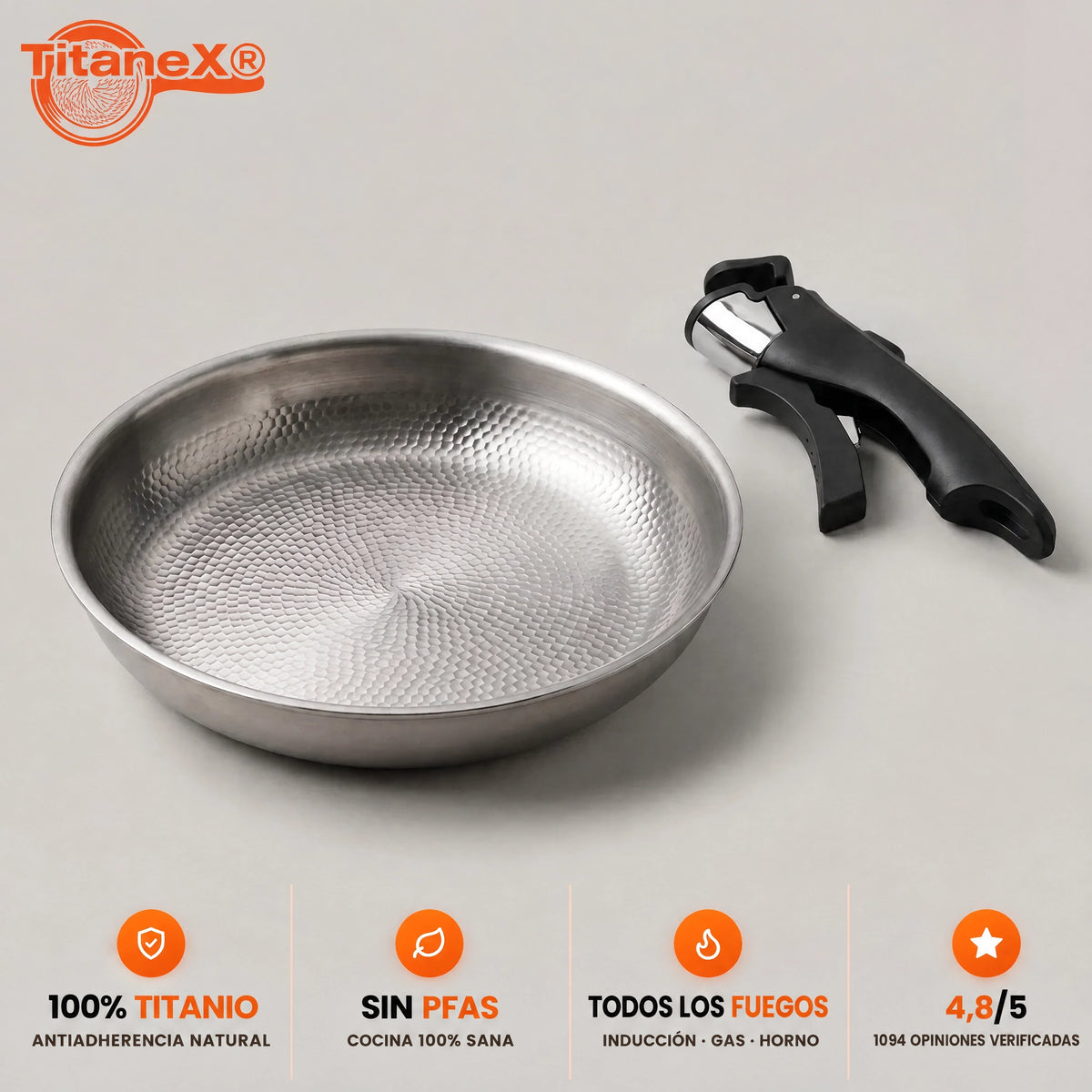 TitaneX® - Sartén Antiadherente de Titanio