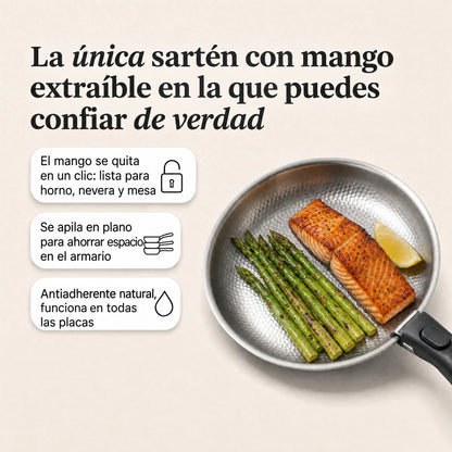 TitaneX® Sartén con Mango Extraíble