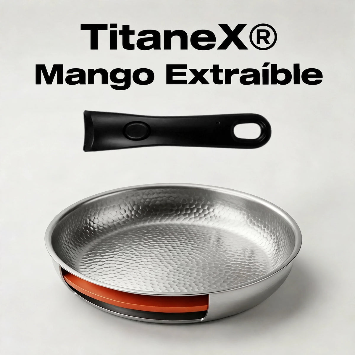TitaneX® Sartén con Mango Extraíble